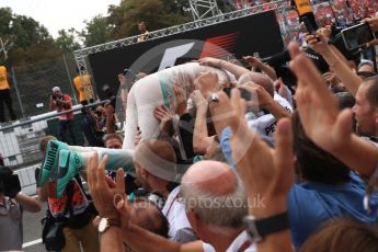 World © Octane Photographic Ltd. Mercedes AMG Petronas – Nico Rosberg. Sunday 4th September 2016, F1 Italian GP Parc Ferme, Monza, Italy. Digital Ref :1711LB2D7442