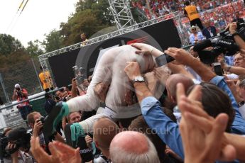 World © Octane Photographic Ltd. Mercedes AMG Petronas – Nico Rosberg. Sunday 4th September 2016, F1 Italian GP Parc Ferme, Monza, Italy. Digital Ref :1711LB2D7449