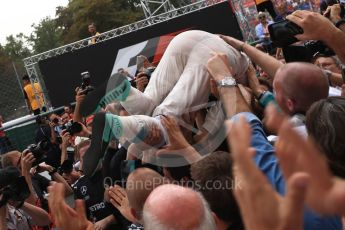 World © Octane Photographic Ltd. Mercedes AMG Petronas – Nico Rosberg. Sunday 4th September 2016, F1 Italian GP Parc Ferme, Monza, Italy. Digital Ref :1711LB2D7454