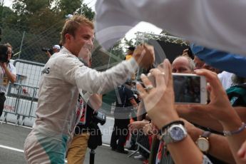 World © Octane Photographic Ltd. Mercedes AMG Petronas – Nico Rosberg. Sunday 4th September 2016, F1 Italian GP Parc Ferme, Monza, Italy. Digital Ref :1711LB2D7503