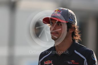 World © Octane Photographic Ltd. Scuderia Toro Rosso STR11 – Carlos Sainz. Saturday 3rd September 2016, F1 Italian GP Paddock, Monza, Italy. Digital Ref :1696LB1D7018