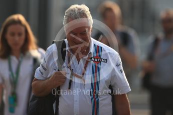 World © Octane Photographic Ltd. Williams Martini Racing Chief Technical Officer – Pat Symonds. Saturday 3rd September 2016, F1 Italian GP Paddock, Monza, Italy. Digital Ref :1696LB1D7022