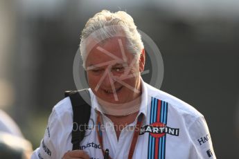 World © Octane Photographic Ltd. Williams Martini Racing Chief Technical Officer – Pat Symonds. Saturday 3rd September 2016, F1 Italian GP Paddock, Monza, Italy. Digital Ref :1696LB1D7030