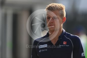 World © Octane Photographic Ltd. Sauber F1 Team C35 – Marcus Ericsson. Saturday 3rd September 2016, F1 Italian GP Paddock, Monza, Italy. Digital Ref :1696LB1D7114