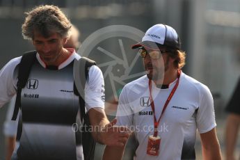 World © Octane Photographic Ltd. McLaren Honda MP4-31 – Fernando Alonso. Saturday 3rd September 2016, F1 Italian GP Paddock, Monza, Italy. Digital Ref :1696LB1D7204