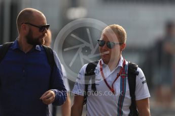 World © Octane Photographic Ltd. Williams Martini Racing, Williams Mercedes FW38 – Valtteri Bottas. Saturday 3rd September 2016, F1 Italian GP Paddock, Monza, Italy. Digital Ref :1696LB1D7238