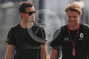 World © Octane Photographic Ltd. Renault Sport F1 Team RS16 – Jolyon Palmer and Jack Clark. Saturday 3rd September 2016, F1 Italian GP Paddock, Monza, Italy. Digital Ref :1696LB1D7248