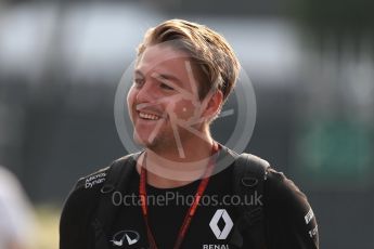 World © Octane Photographic Ltd. Renault Sport F1 Team - Jack Clark. Saturday 3rd September 2016, F1 Italian GP Paddock, Monza, Italy. Digital Ref :1696LB1D7262