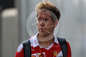 World © Octane Photographic Ltd. Scuderia Ferrari SF16-H – Sebastian Vettel. Saturday 3rd September 2016, F1 Italian GP Paddock, Monza, Italy. Digital Ref :1696LB1D7381