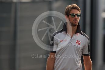 World © Octane Photographic Ltd. Haas F1 Team VF-16 – Romain Grosjean. Saturday 3rd September 2016, F1 Italian GP Paddock, Monza, Italy. Digital Ref :1696LB1D7403