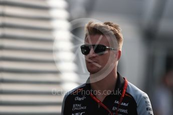 World © Octane Photographic Ltd. Sahara Force India VJM09 - Nico Hulkenberg. Saturday 3rd September 2016, F1 Italian GP Paddock, Monza, Italy. Digital Ref :1696LB1D7442