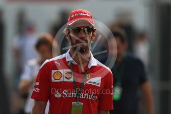 World © Octane Photographic Ltd. Scuderia Ferrari SF16-H test driver– Jean-Eric Vergne. Saturday 3rd September 2016, F1 Italian GP Paddock, Monza, Italy. Digital Ref :1696LB1D7467