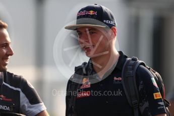 World © Octane Photographic Ltd. Red Bull Racing RB12 – Max Verstappen. Sunday 4th September 2016, F1 Italian GP Paddock, Monza, Italy. Digital Ref :1708LB1D9397