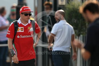 World © Octane Photographic Ltd. Scuderia Ferrari SF16-H – Kimi Raikkonen. Sunday 4th September 2016, F1 Italian GP Paddock, Monza, Italy. Digital Ref :1708LB1D9407