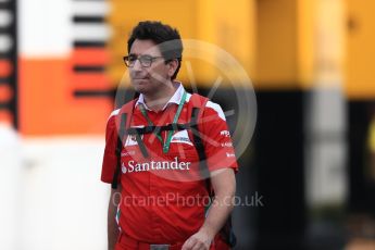 World © Octane Photographic Ltd. Scuderia Ferrari Technical Director – Mattia Binotto. Sunday 4th September 2016, F1 Italian GP Paddock, Monza, Italy. Digital Ref :1708LB1D9470