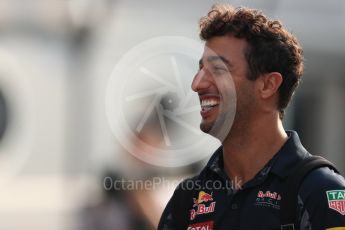 World © Octane Photographic Ltd. Red Bull Racing RB12 – Daniel Ricciardo. Sunday 4th September 2016, F1 Italian GP Paddock, Monza, Italy. Digital Ref :1708LB1D9521