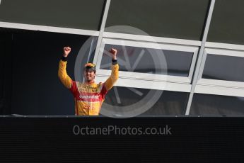 World © Octane Photographic Ltd. Prema Racing - GP2/11 – Antonia Giovinazzi. Saturday 3rd September 2016, GP2 Race 1 Podium, Monza, Italy. Digital Ref :1700LB1D8890