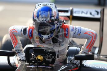 World © Octane Photographic Ltd. Rapax - GP2/11 – Gustav Malja. Saturday 3rd September 2016, GP2 Race 1 Parc Ferme, Monza, Italy. Digital Ref :1700LB2D6618