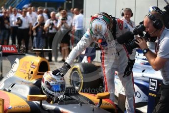 World © Octane Photographic Ltd. Prema Racing - GP2/11 – Antonia Giovinazzi and Russian Time – Raffaele Marciello. Saturday 3rd September 2016, GP2 Race 1 Parc Ferme, Monza, Italy. Digital Ref :1700LB2D6669