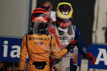 World © Octane Photographic Ltd. Arden International – GP3/16 – Jake Dennis and Jack Aitken. Saturday 3rd September 2016, GP3 Race 1 Parc Ferme, Spa-Francorchamps, Belgium. Digital Ref :1706LB1D9142