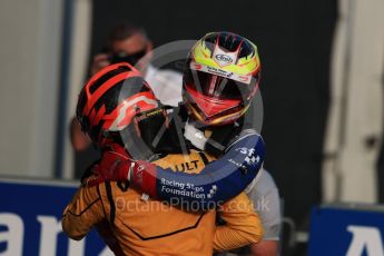World © Octane Photographic Ltd. Arden International – GP3/16 – Jake Dennis and Jack Aitken. Saturday 3rd September 2016, GP3 Race 1 Parc Ferme, Spa-Francorchamps, Belgium. Digital Ref :1706LB1D9148