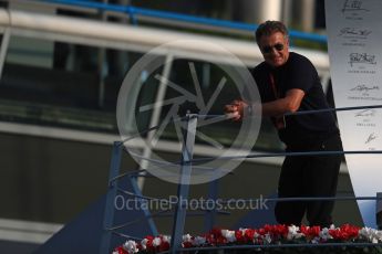 World © Octane Photographic Ltd. Jean Alesi. Saturday 3rd September 2016, GP3 Race 1 Podium, Spa-Francorchamps, Belgium. Digital Ref :1706LB1D9212
