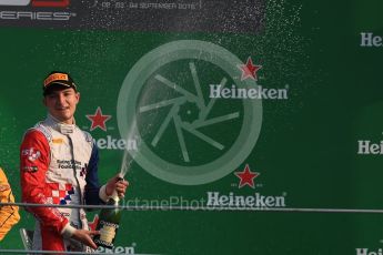 World © Octane Photographic Ltd. Arden International – GP3/16 – Jake Dennis. Saturday 3rd September 2016, GP3 Race 1 Podium, Spa-Francorchamps, Belgium. Digital Ref :1706LB1D9376