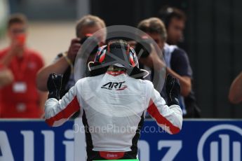 World © Octane Photographic Ltd. ART Grand Prix – GP3/16 – Nyck de Vries Sunday 4th September 2016, GP3 Race 2 Parc Ferme, Spa-Francorchamps, Belgium. Digital Ref :1703LB1D9631