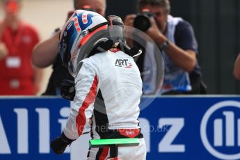 World © Octane Photographic Ltd. ART Grand Prix – GP3/16 – Nyck de Vries Sunday 4th September 2016, GP3 Race 2 Parc Ferme, Spa-Francorchamps, Belgium. Digital Ref :1703LB1D9638