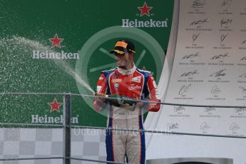 World © Octane Photographic Ltd. Trident – GP3/16 – Antonia Fuoco (3rd). Sunday 4th September 2016, GP3 Race 2 Podium, Spa-Francorchamps, Belgium. Digital Ref :1703LB1D9868