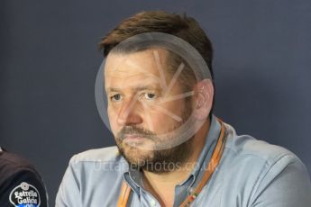 World © Octane Photographic Ltd. F1 Italian GP FIA Personnel Press Conference, Monza, Italy. Friday 2nd September 2016. Paul Hembery – Pirelli. Digital Ref : 1701LB1D6575