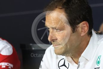 World © Octane Photographic Ltd. F1 Italian GP FIA Personnel Press Conference, Monza, Italy. Friday 2nd September 2016. Aldo Costa – Engineering Director Mercedes AMG Petronas. Digital Ref : 1701LB1D6585