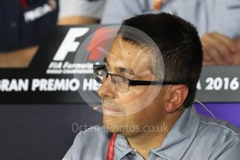 World © Octane Photographic Ltd. F1 Italian GP FIA Personnel Press Conference, Monza, Italy. Friday 2nd September 2016. Luca Furbatto – Chief Designer Manor Racing. Digital Ref : 1701LB1D6587