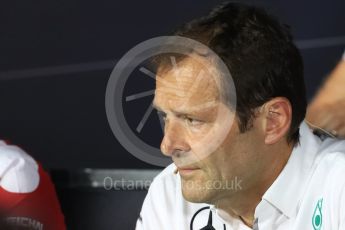 World © Octane Photographic Ltd. F1 Italian GP FIA Personnel Press Conference, Monza, Italy. Friday 2nd September 2016. Aldo Costa – Engineering Director Mercedes AMG Petronas. Digital Ref : 1701LB1D6603