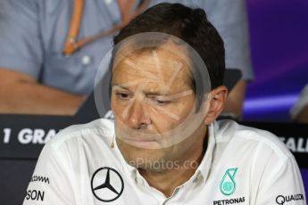 World © Octane Photographic Ltd. F1 Italian GP FIA Personnel Press Conference, Monza, Italy. Friday 2nd September 2016. Aldo Costa – Engineering Director Mercedes AMG Petronas. Digital Ref : 1701LB1D6646