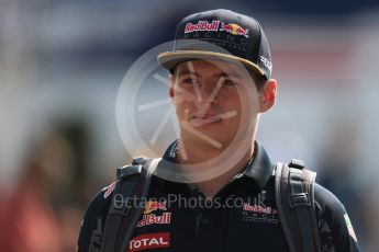 World © Octane Photographic Ltd. Red Bull Racing RB12 – Max Verstappen. Thursday 1st September 2016, F1 Italian GP Paddock, Monza, Italy. Digital Ref : 1694LB1D3619