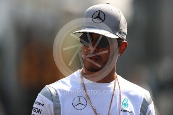 World © Octane Photographic Ltd. Mercedes AMG Petronas – Lewis Hamilton. Thursday 1st September 2016, F1 Italian GP Paddock, Monza, Italy. Digital Ref : 1694LB1D3713
