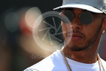World © Octane Photographic Ltd. Mercedes AMG Petronas – Lewis Hamilton. Thursday 1st September 2016, F1 Italian GP Paddock, Monza, Italy. Digital Ref : 1694LB1D3721