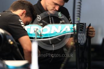 World © Octane Photographic Ltd. Mercedes AMG Petronas W07 Hybrid. Thursday 1st September 2016, F1 Italian GP Pit Lane, Monza, Italy. Digital Ref : 1694LB1D3832