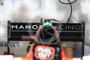 World © Octane Photographic Ltd. Manor Racing MRT05. Thursday 1st September 2016, F1 Italian GP Pit Lane, Monza, Italy. Digital Ref : 1694LB1D4068