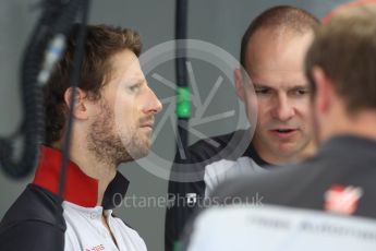 World © Octane Photographic Ltd. Haas F1 Team VF-16 – Romain Grosjean. Thursday 1st September 2016, F1 Italian GP Pit Lane, Monza, Italy. Digital Ref : 1694LB1D4088