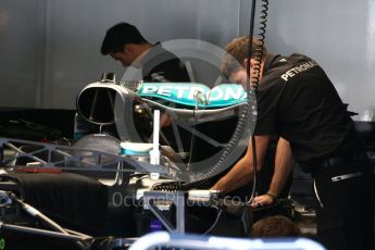 World © Octane Photographic Ltd. Mercedes AMG Petronas W07 Hybrid – Nico Rosberg. Thursday 1st September 2016, F1 Italian GP Pit Lane, Monza, Italy. Digital Ref : 1694LB2D5243