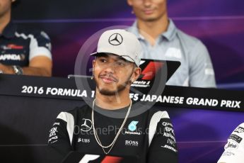 World © Octane Photographic Ltd. F1 Singapore GP FIA Driver Press Conference, Suzuka Circuit, Suzuka, Japan. Thursday 6th October 2016. Mercedes AMG Petronas – Lewis Hamilton. Digital Ref : 1727LB1D3174