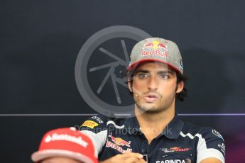 World © Octane Photographic Ltd. F1 Singapore GP FIA Driver Press Conference, Suzuka Circuit, Suzuka, Japan. Thursday 6th October 2016. Scuderia Toro Rosso – Carlos Sainz. Digital Ref : 1727LB1D3245