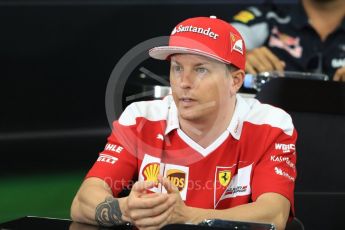 World © Octane Photographic Ltd. F1 Singapore GP FIA Driver Press Conference, Suzuka Circuit, Suzuka, Japan. Thursday 6th October 2016. Scuderia Ferrari – Kimi Raikkonen. Digital Ref : 1727LB1D3286