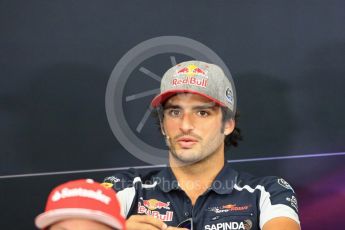 World © Octane Photographic Ltd. F1 Singapore GP FIA Driver Press Conference, Suzuka Circuit, Suzuka, Japan. Thursday 6th October 2016. Scuderia Toro Rosso – Carlos Sainz. Digital Ref : 1727LB1D3317