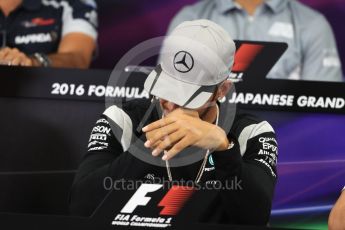 World © Octane Photographic Ltd. F1 Singapore GP FIA Driver Press Conference, Suzuka Circuit, Suzuka, Japan. Thursday 6th October 2016. Mercedes AMG Petronas – Lewis Hamilton. Digital Ref : 1727LB1D3359