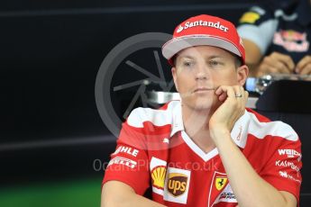 World © Octane Photographic Ltd. F1 Singapore GP FIA Driver Press Conference, Suzuka Circuit, Suzuka, Japan. Thursday 6th October 2016. Scuderia Ferrari – Kimi Raikkonen. Digital Ref : 1727LB1D3398