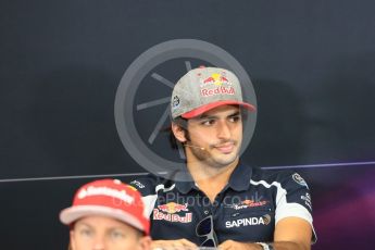 World © Octane Photographic Ltd. F1 Singapore GP FIA Driver Press Conference, Suzuka Circuit, Suzuka, Japan. Thursday 6th October 2016. Scuderia Toro Rosso – Carlos Sainz. Digital Ref : 1727LB1D3445