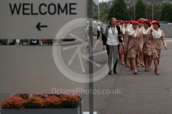 World © Octane Photographic Ltd. Emirates grid girls. Sunday 9th October 2016, F1 Japanese GP - Drivers’ parade, Suzuka Circuit, Suzuka, Japan. Digital Ref :1735LB1D6929